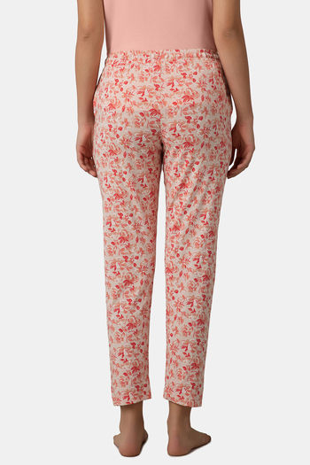 Amante Cotton Elastane Pyjama - Peach Floral Print — image 3